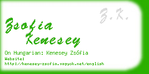 zsofia kenesey business card