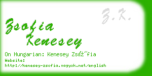 zsofia kenesey business card